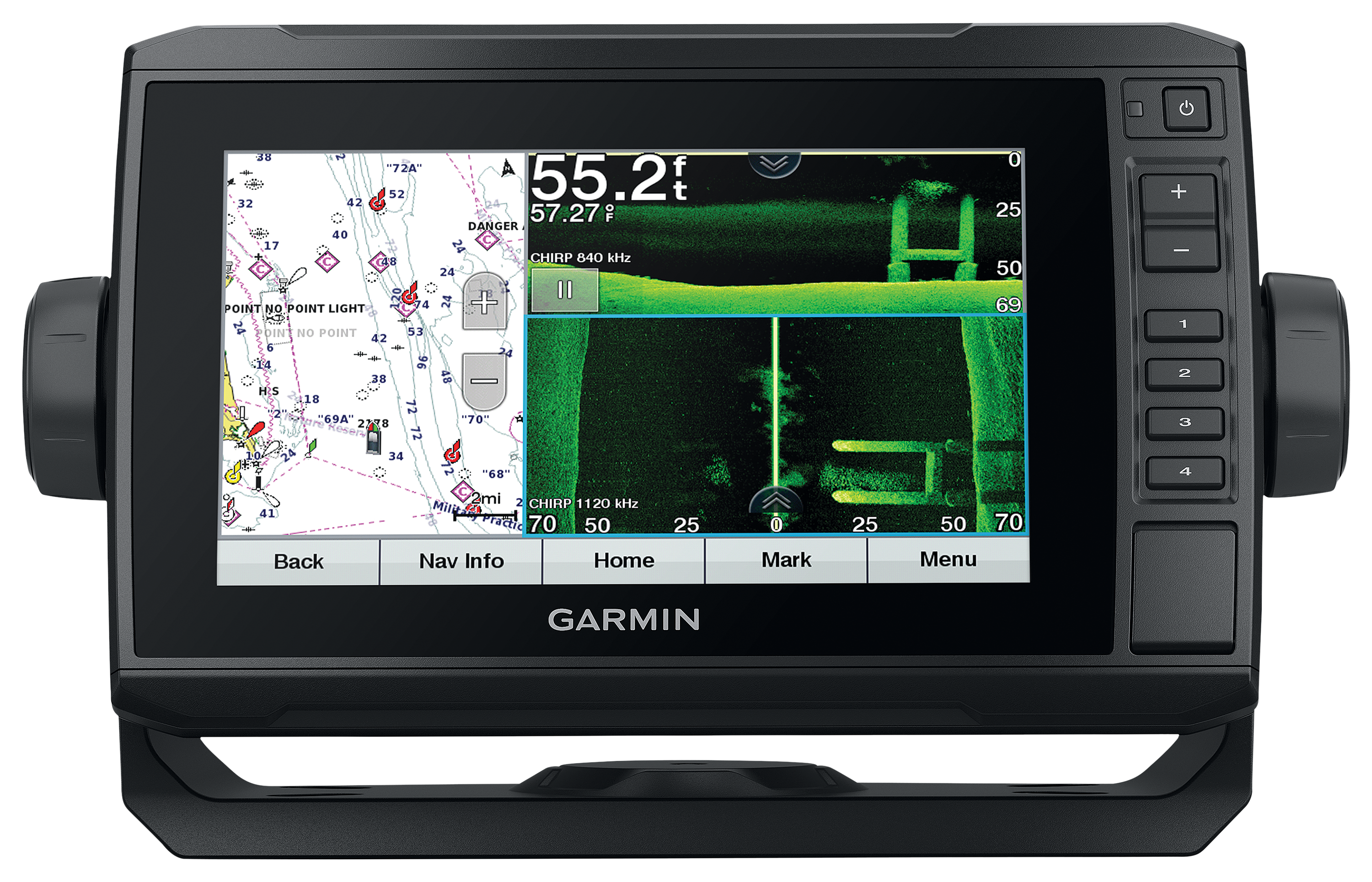 Garmin ECHOMAP UHD 74sv Fish Finder/Chartplotter with GT54 Transducer